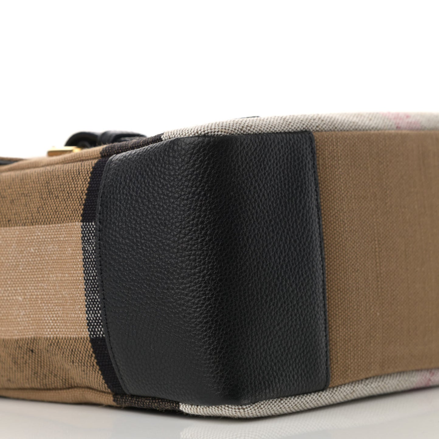 Canvas Mega Check Small Baildon Messenger Bag Black