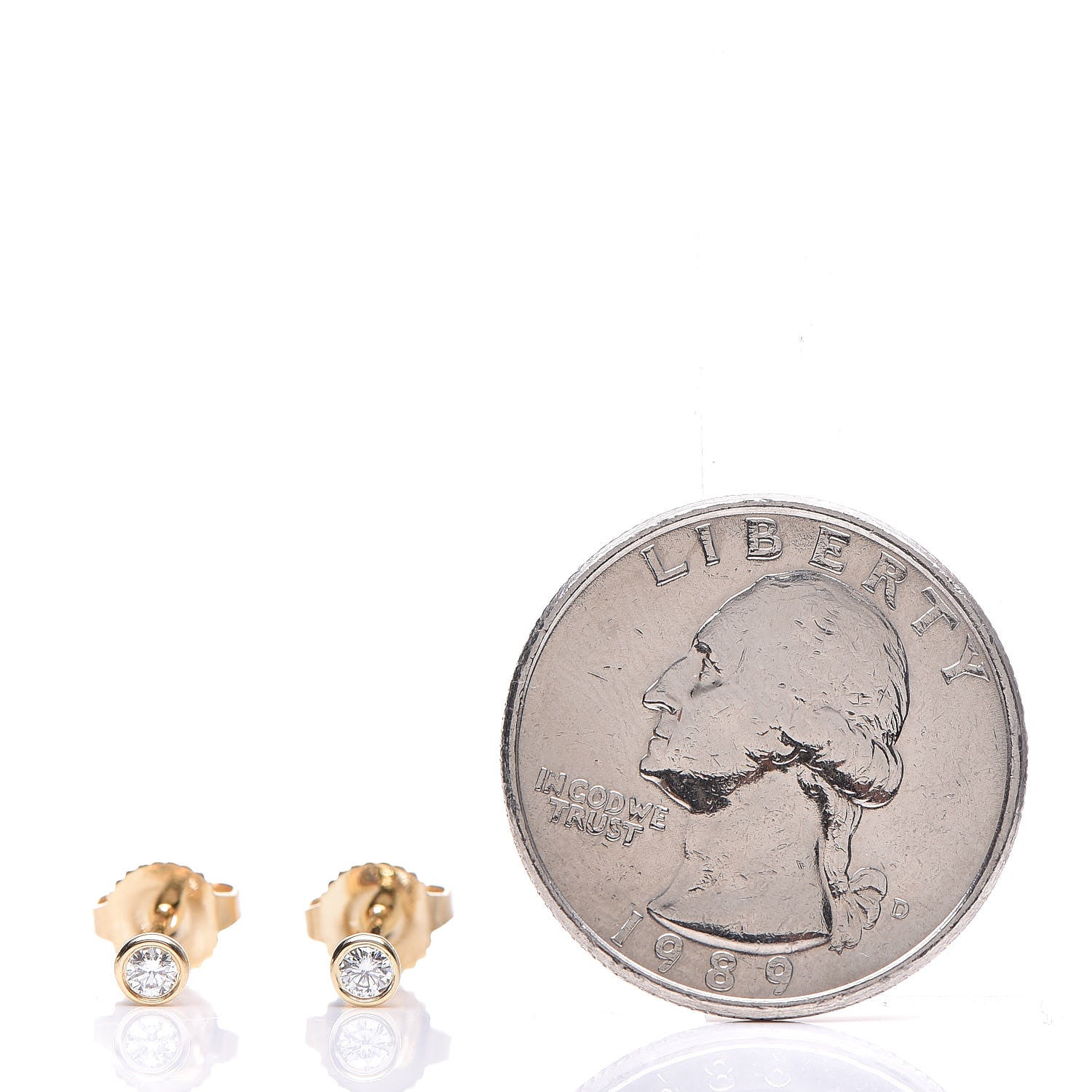 Tiffany 18K Yellow Gold Diamond .10ctw Elsa Peretti Diamonds By The Yard Earrings 2 of 5