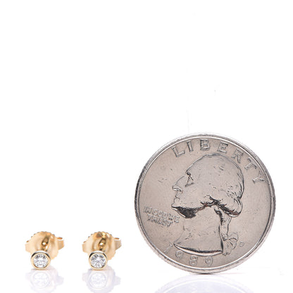 Tiffany 18K Yellow Gold Diamond .10ctw Elsa Peretti Diamonds By The Yard Earrings 2 of 5
