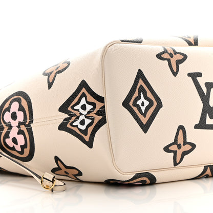 Louis Vuitton Monogram Giant Wild at Heart Neverfull MM Creme 9 of 11