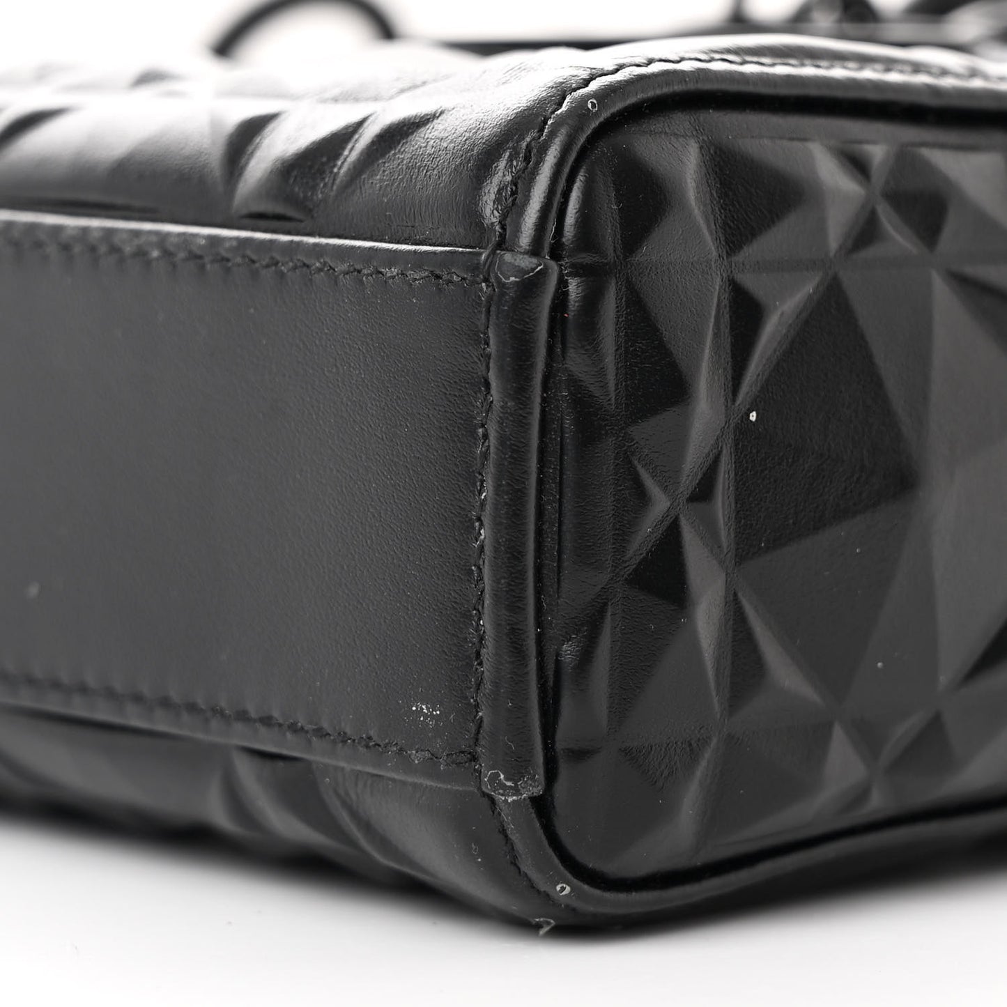 Calfskin Cannage Diamond Medium Lady D-Joy Black