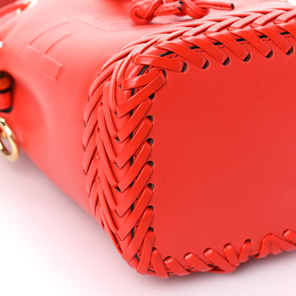 Fendi Vitello King Ceylon Logo Embossed Woven Mini Mon Tresor Bucket Bag Tulipano 7 of 8