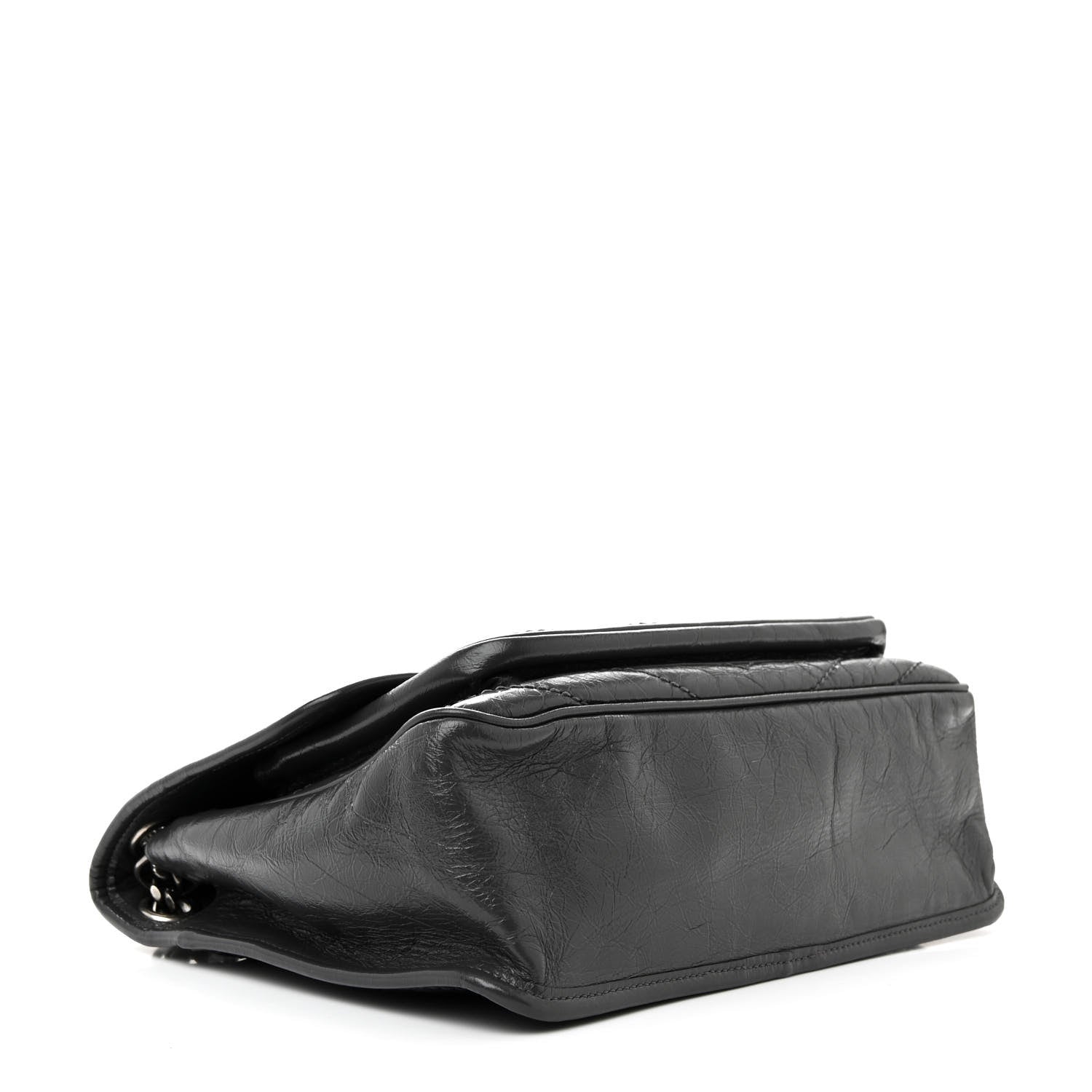 Saint Laurent Crinkled Calfskin Matelasse Monogram Medium Niki Chain Satchel Storm 4 of 10