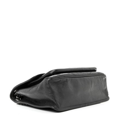 Saint Laurent Crinkled Calfskin Matelasse Monogram Medium Niki Chain Satchel Storm 4 of 10