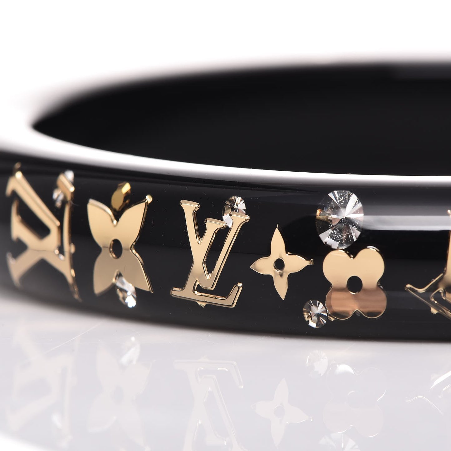 Resin Swarovski Small Inclusion Bracelet PM Black
