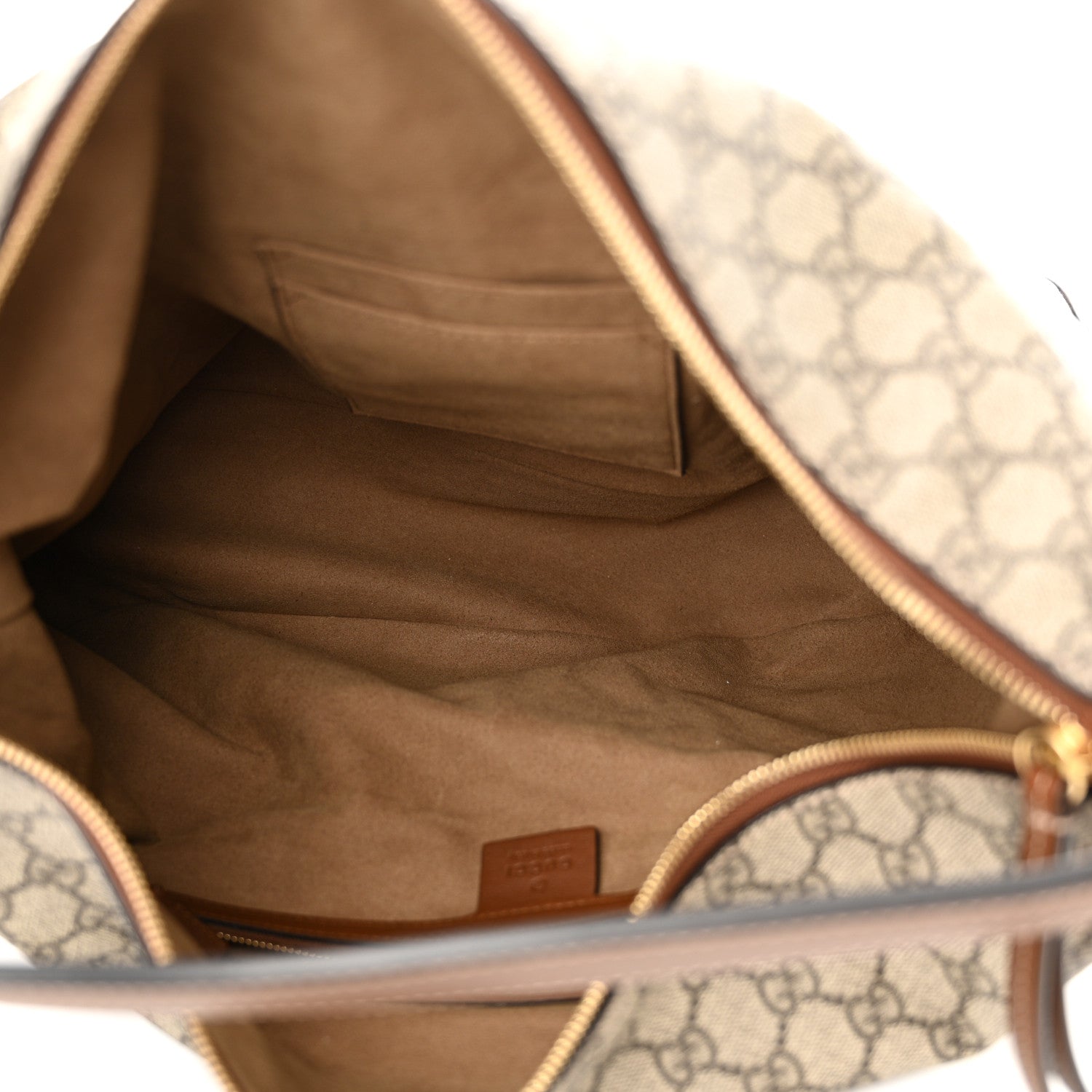 Gucci GG Supreme Monogram Large Linea A Hobo Light Brown 5 of 11