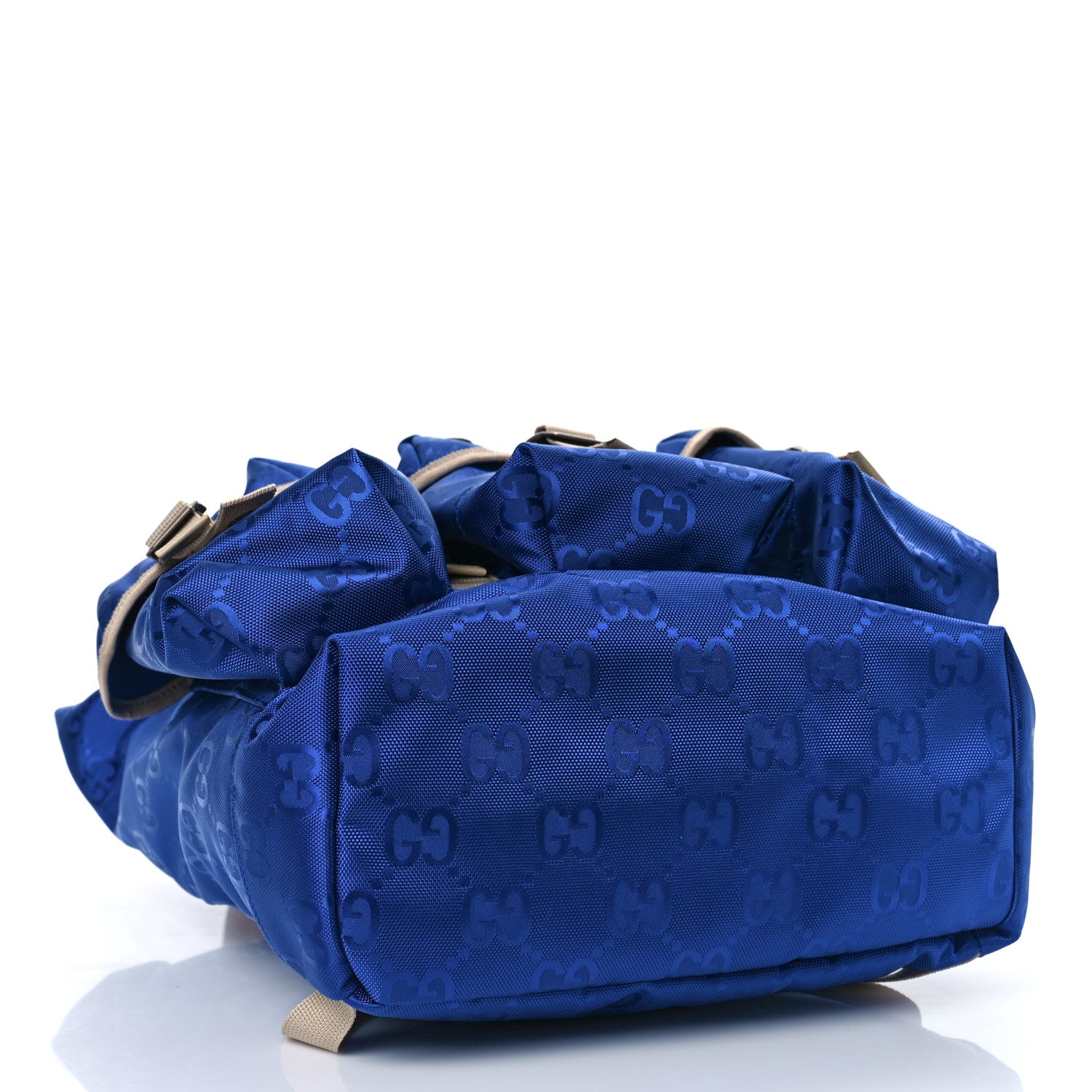 Gucci Econyl Nylon Monogram Off The Grid Utility Pocket Backpack Orient Blue New Plaster 3 of 7