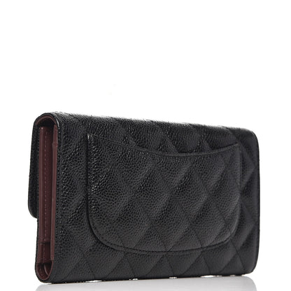 Chanel Caviar Quilted Large Flap Wallet Black 3 of 7