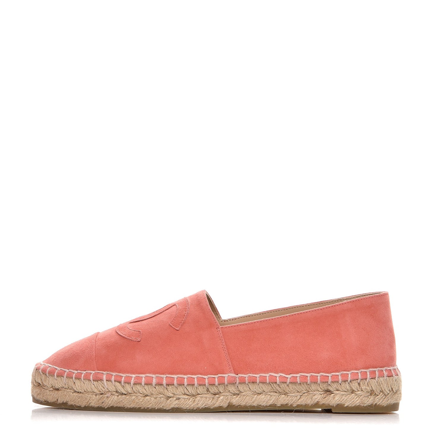 Suede Lambskin CC Espadrilles 39 Pink