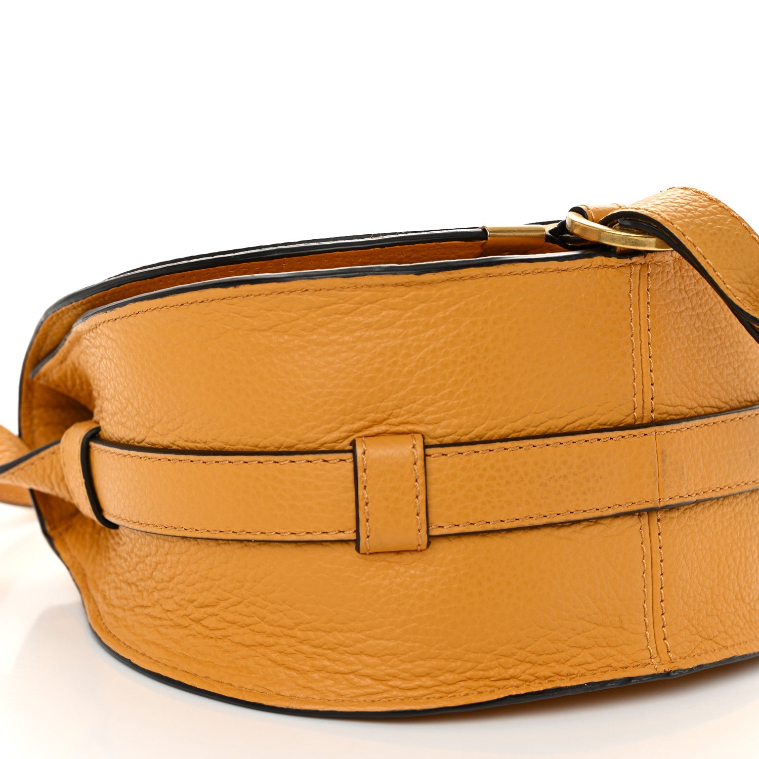 Chloe Grained Calfskin Small Marcie Saddle Bag Sunflower 9 of 12