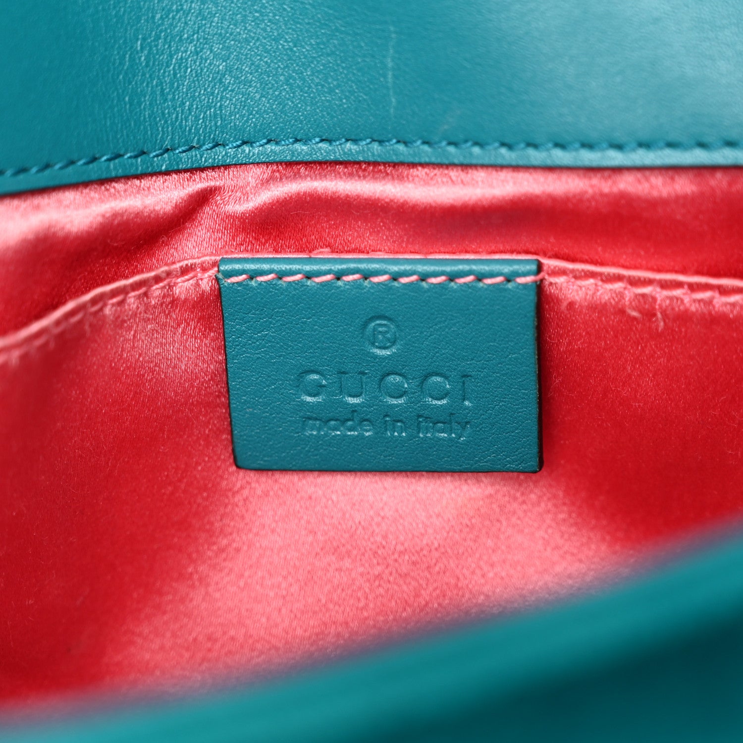Gucci Velvet Matelasse Mini GG Marmont Shoulder Bag Pavone Cyan 6 of 11
