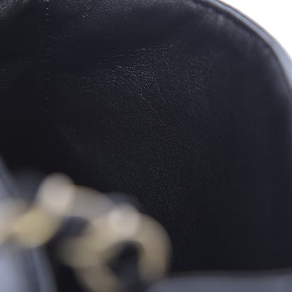 Chanel Lambskin Cross Stitch Mini Coco Handle Flap Dark Black 12 of 14