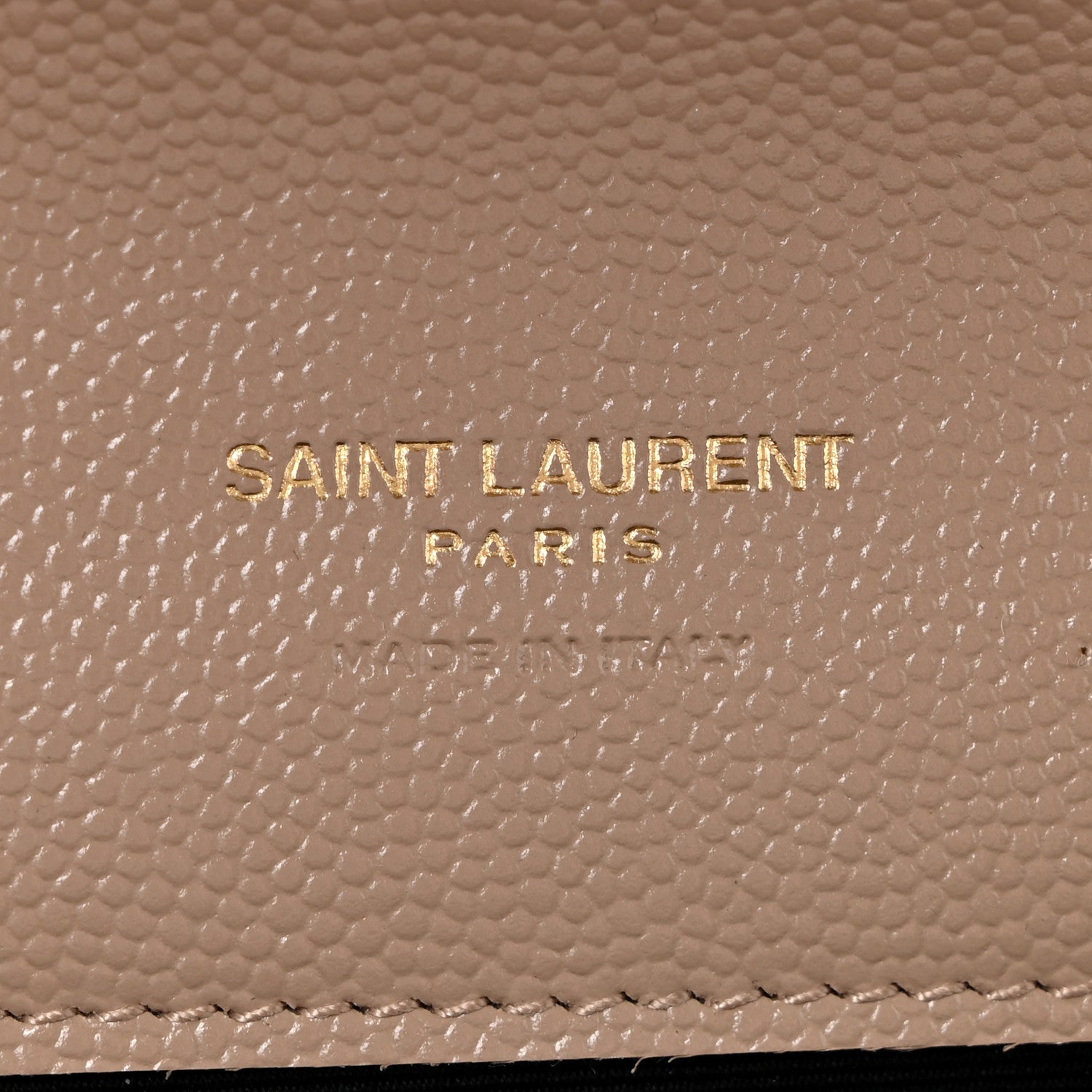 Saint Laurent Grain De Poudre Matelasse Chevron Monogram Envelope Clutch Dark Beige 6 of 12