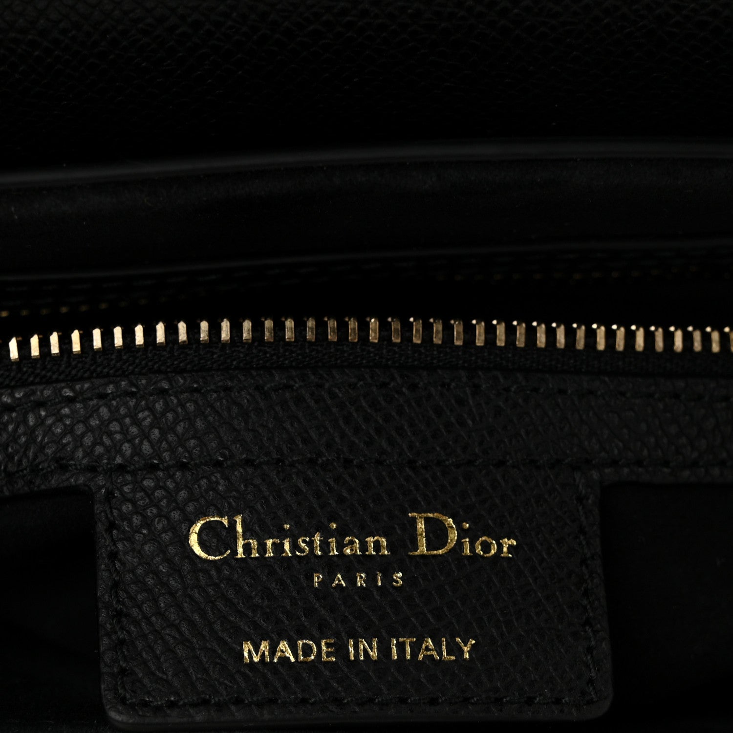 Christian Dior Grained Calfskin Saddle Bag Black 6 of 10