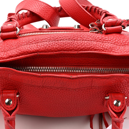 Balenciaga Vibrato Calfskin Classic Silver Hardware S City Rouge Cerise 14 of 16