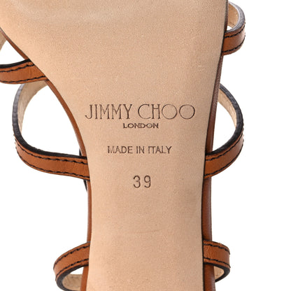 Jimmy Choo Calfskin Ren 35 Sandals 39 Brown 6 of 15