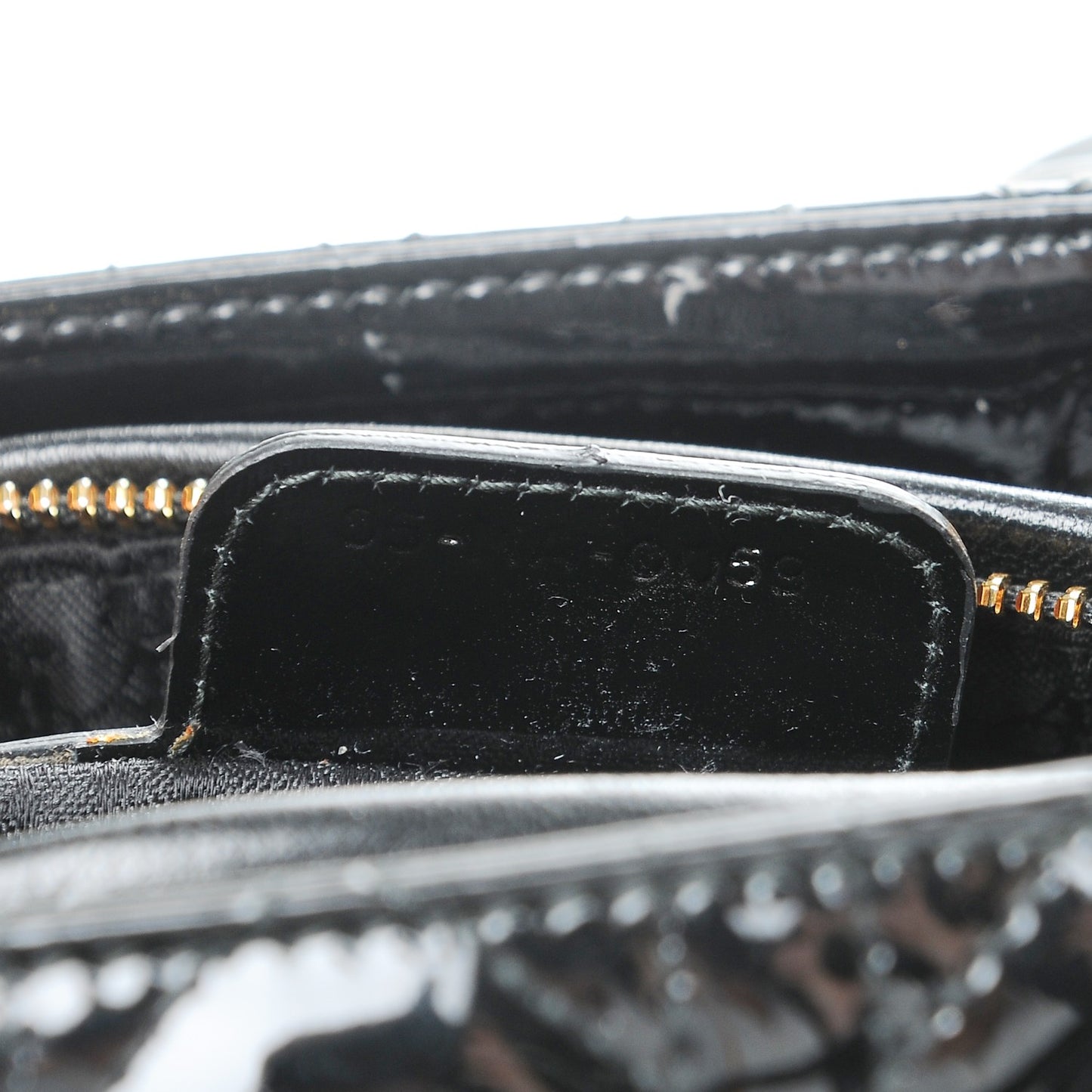 Patent Cannage Medium Lady Dior Black