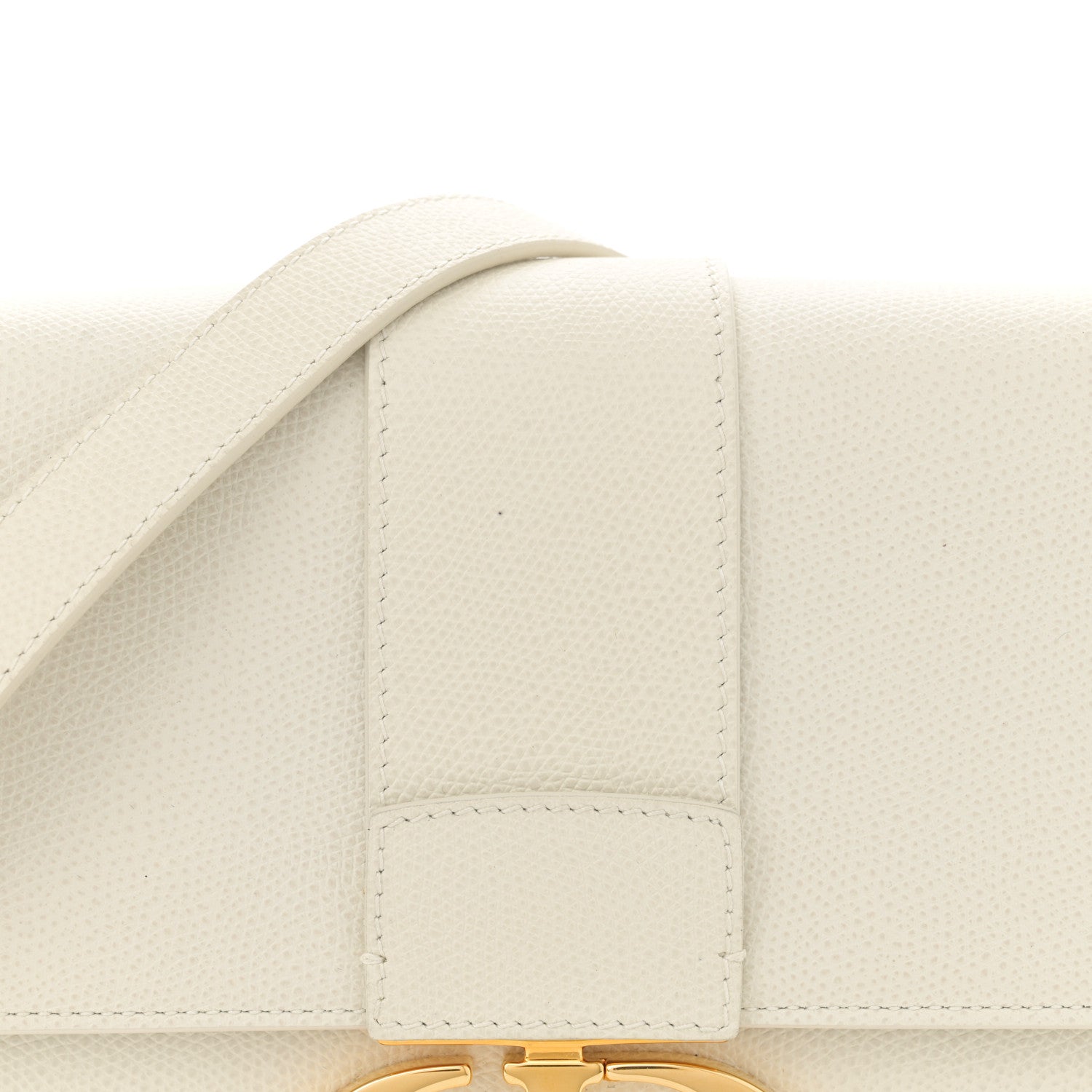 Christian Dior Grained Calfskin 30 Montaigne Flap Bag White 8 of 13