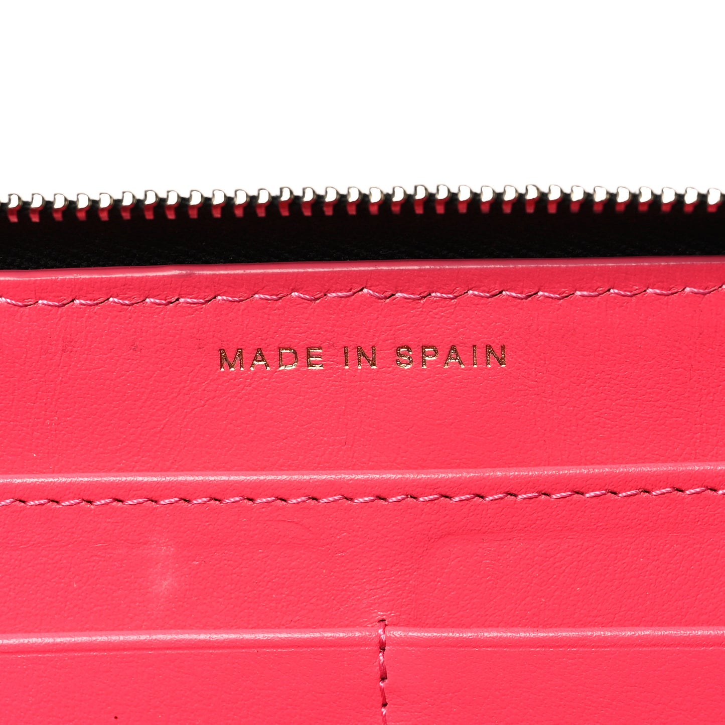 Caviar Quilted Perforated CC Long Zipped Wallet Black