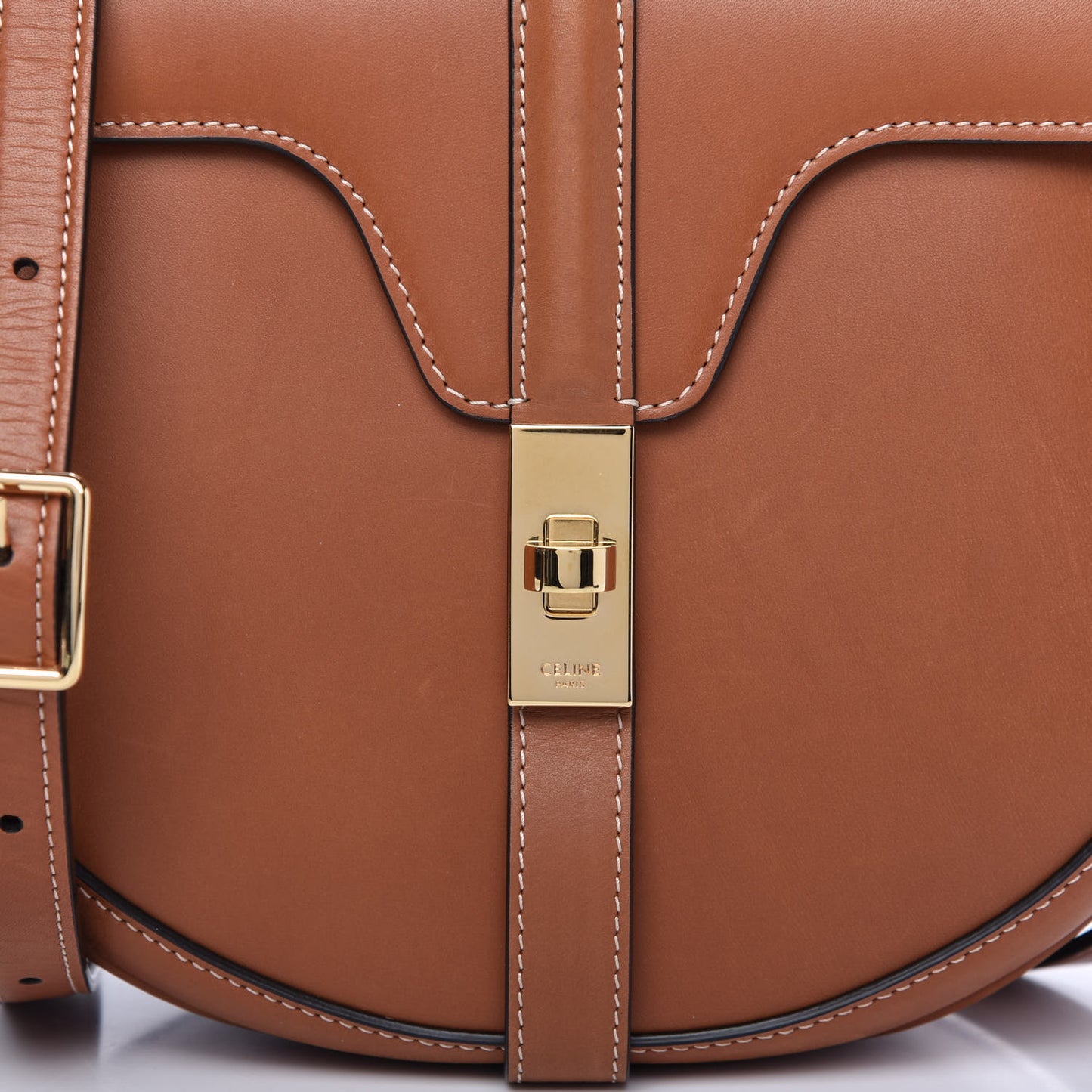 Natural Calfskin Medium Besace 16 Tan