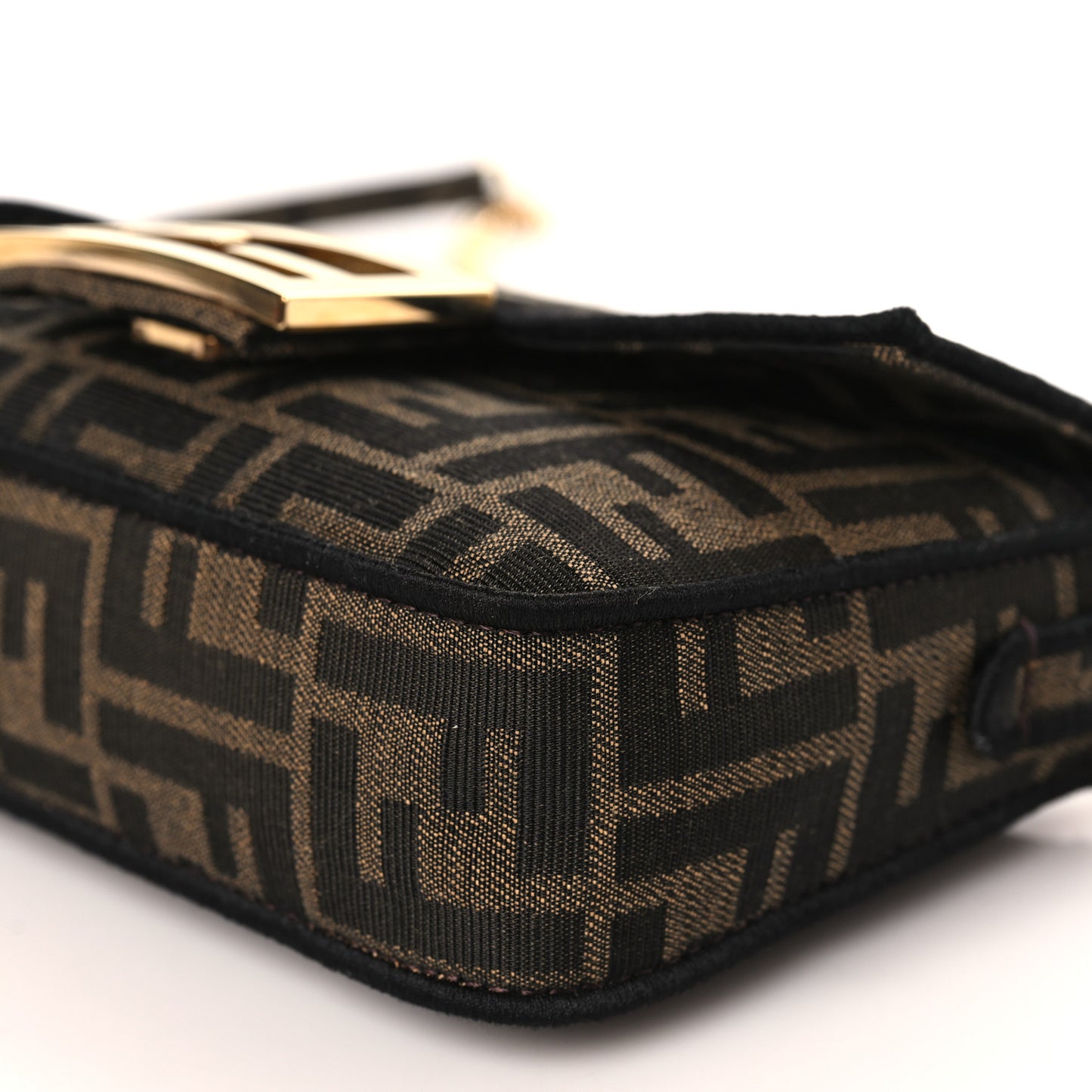 Fabric Jacquard FF 1974 Mini Baguette Tobacco Moro Black