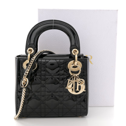 Christian Dior Patent Cannage Mini Lady Dior Black 12 of 12