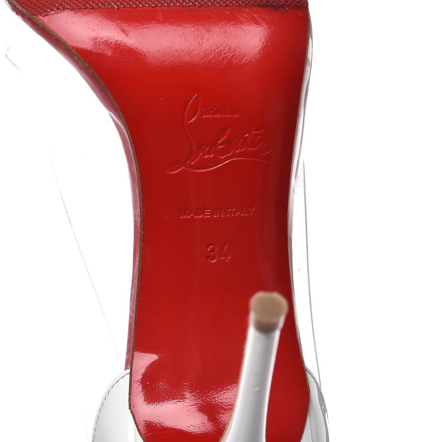 Christian Louboutin Patent PVC Debout 100 Pumps 34 Black 8 of 10