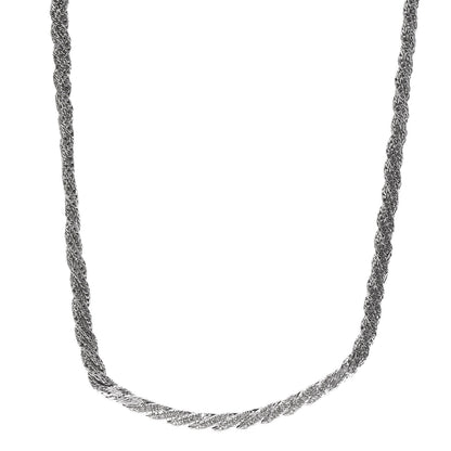 John Hardy Sterling Silver Diamond 6mm Twisted Chain Necklace 1 of 6