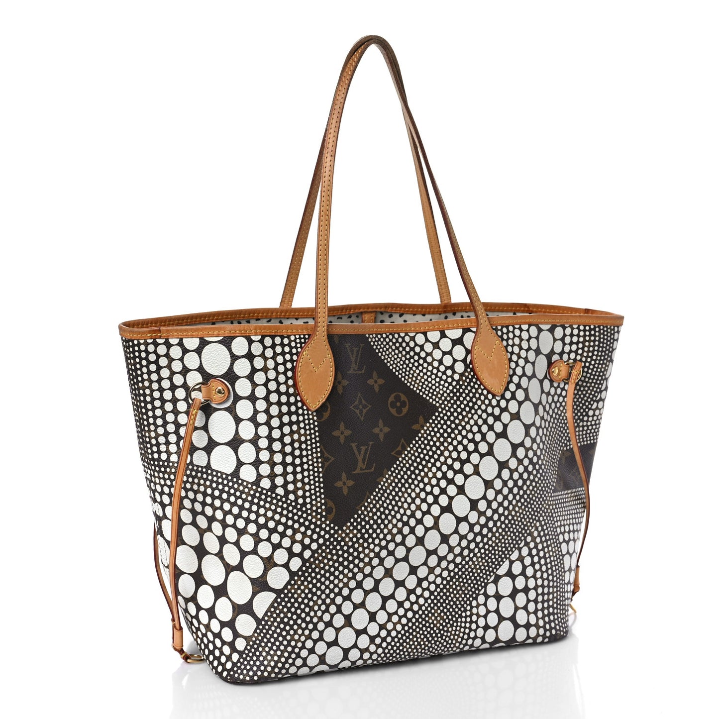 Monogram Kusama Waves Neverfull MM White