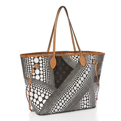 Louis Vuitton Monogram Kusama Waves Neverfull MM White 4 of 9