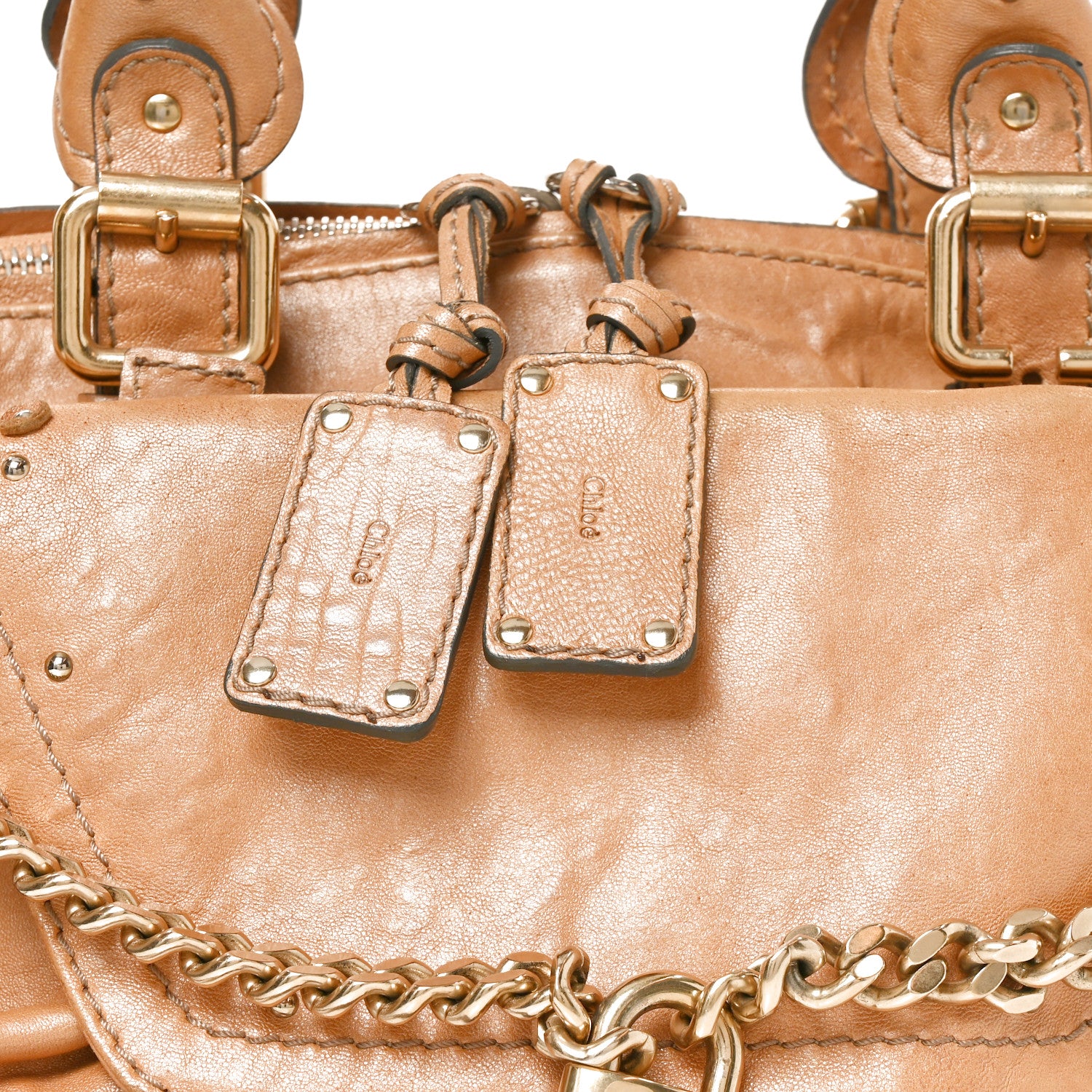 Chloe Calfskin Medium Paddington Capsule Satchel Brown 8 of 10