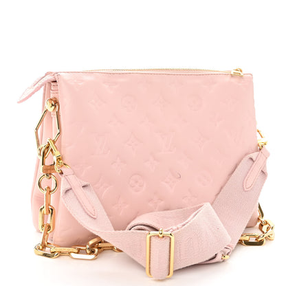 Louis Vuitton Lambskin Embossed Monogram Coussin PM Rose 3 of 12
