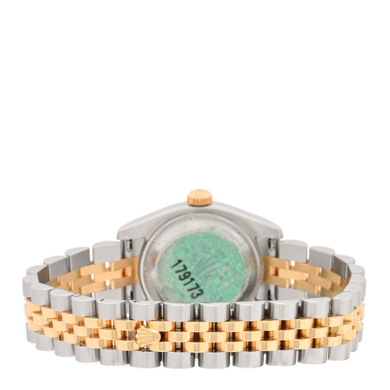 Rolex Stainless Steel 18K Yellow Gold 26mm Oyster Perpetual Datejust Watch White Roman 179173 3 of 4