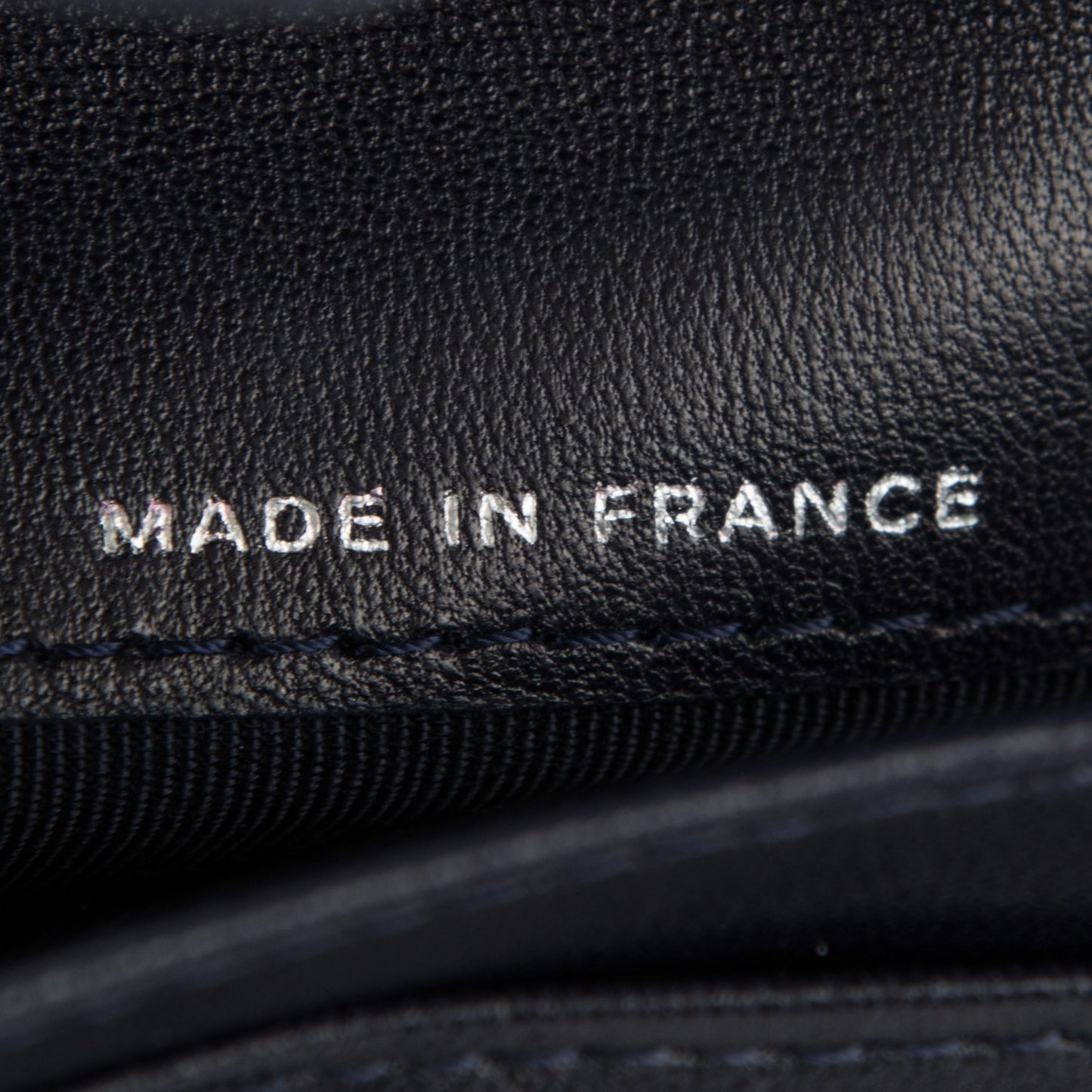 Lambskin Quilted Large Flap Wallet Navy