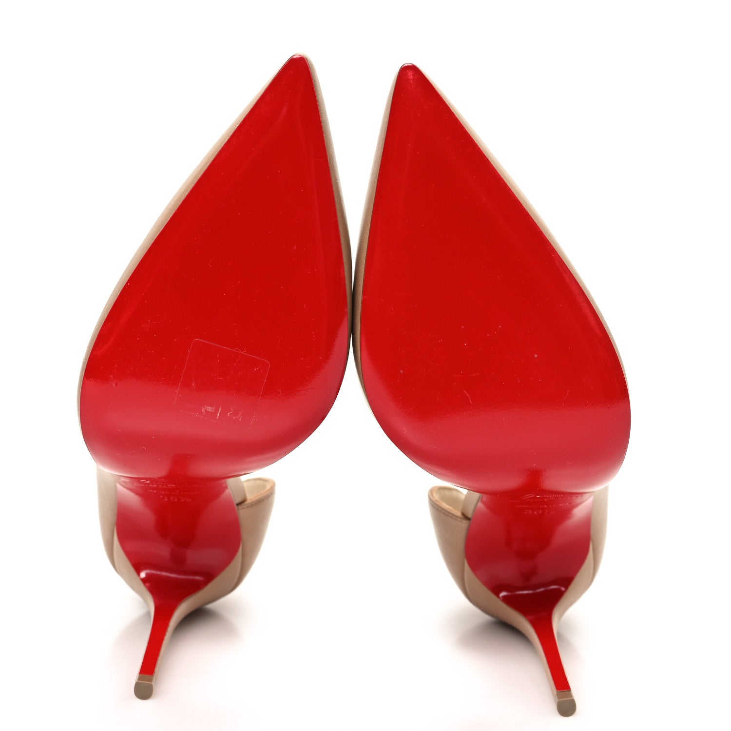 Christian Louboutin Shiny Nappa Iriza 100 Pumps 36.5 Nude 6 of 9