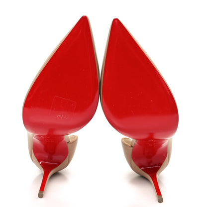 Christian Louboutin Shiny Nappa Iriza 100 Pumps 36.5 Nude 6 of 9