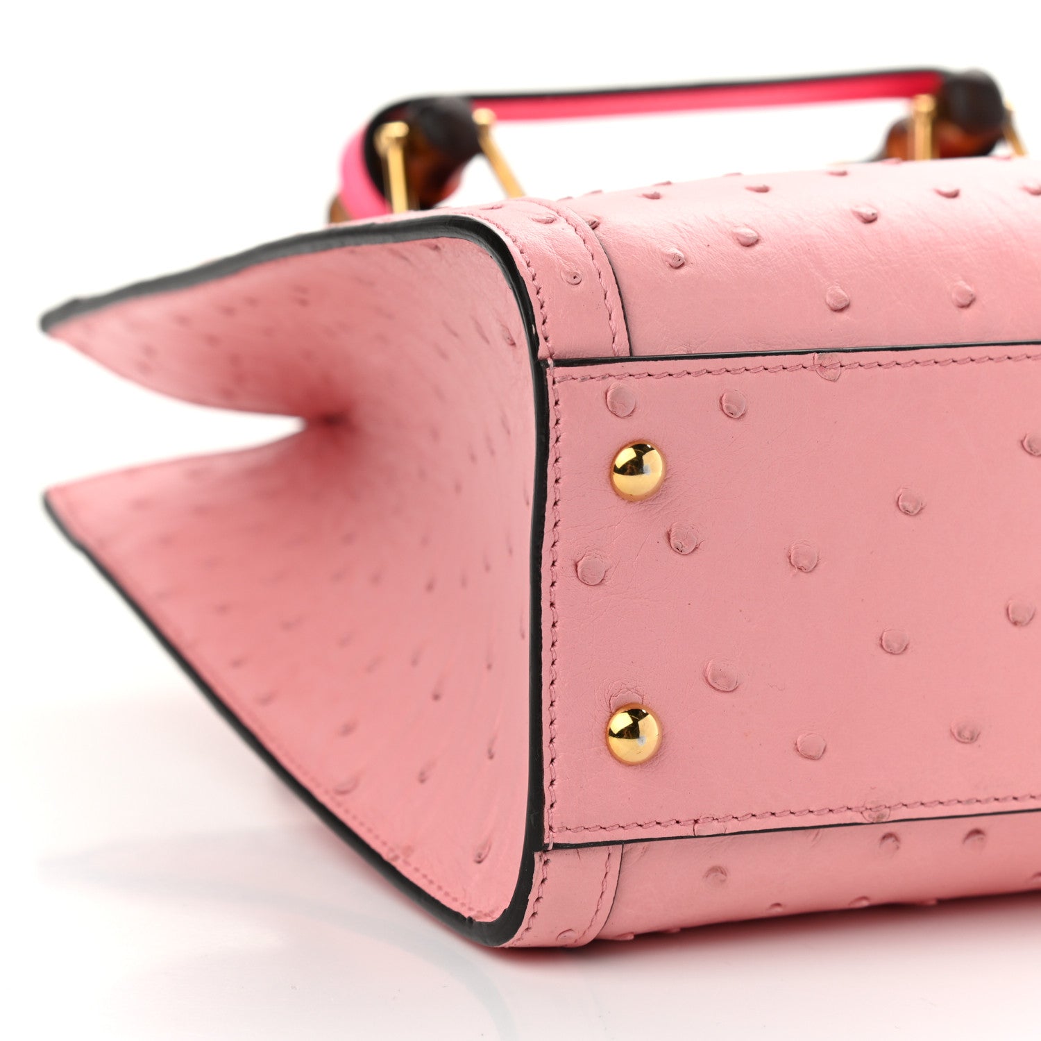 Gucci Ostrich Small Diana Tote Wild Rose Fuxia Fluo 8 of 12
