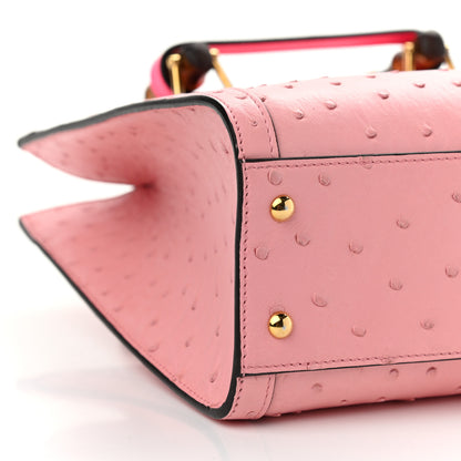 Gucci Ostrich Small Diana Tote Wild Rose Fuxia Fluo 8 of 12