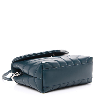 Saint Laurent Calfskin Y Quilted Monogram Toy Loulou Satchel Dark Green 3 of 10