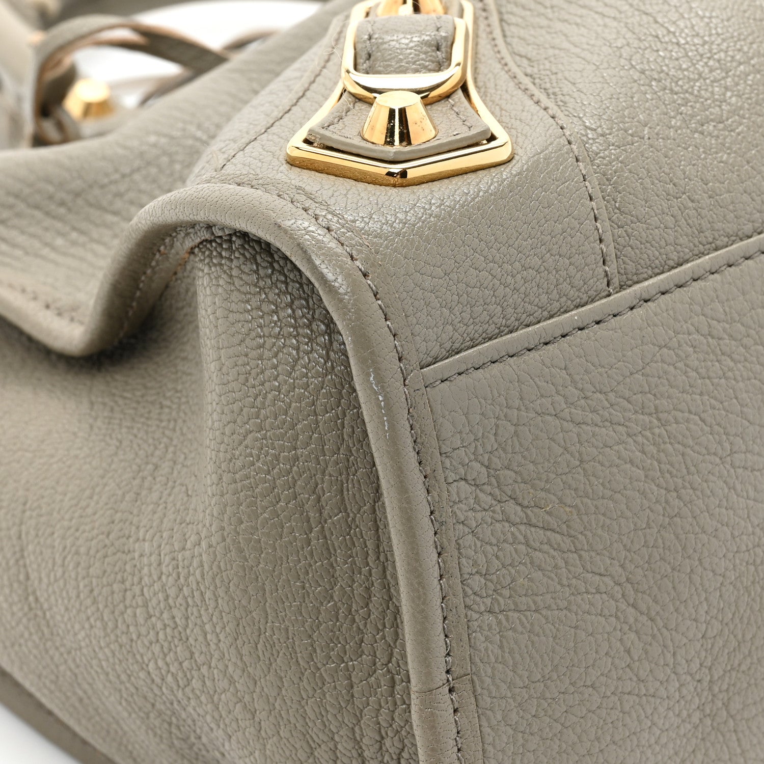 Balenciaga Chevre Gold Metallic Edge Hardware City Gris Taupe 10 of 13