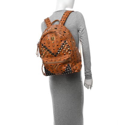 MCM Visetos Studded Medium Stark M Backpack Cognac 2 of 12