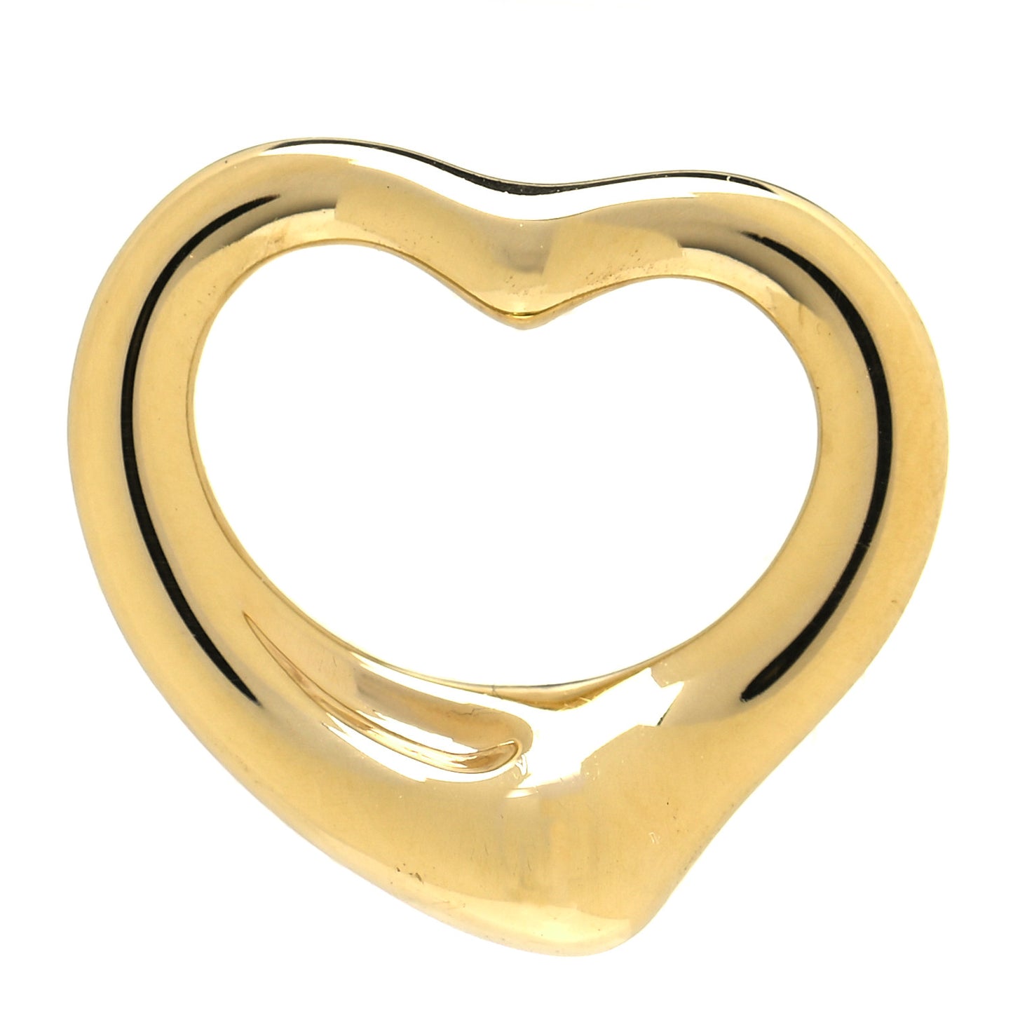 18K Yellow Gold 16mm Elsa Peretti Open Heart Pendant