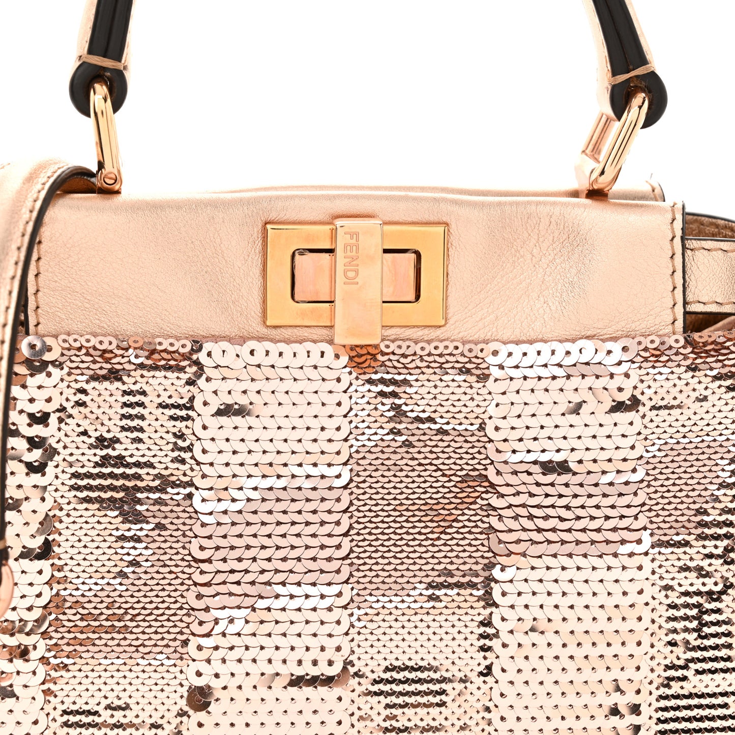Sequin Metallic Nappa Pequin XS Peekaboo Iconic Satchel Rame