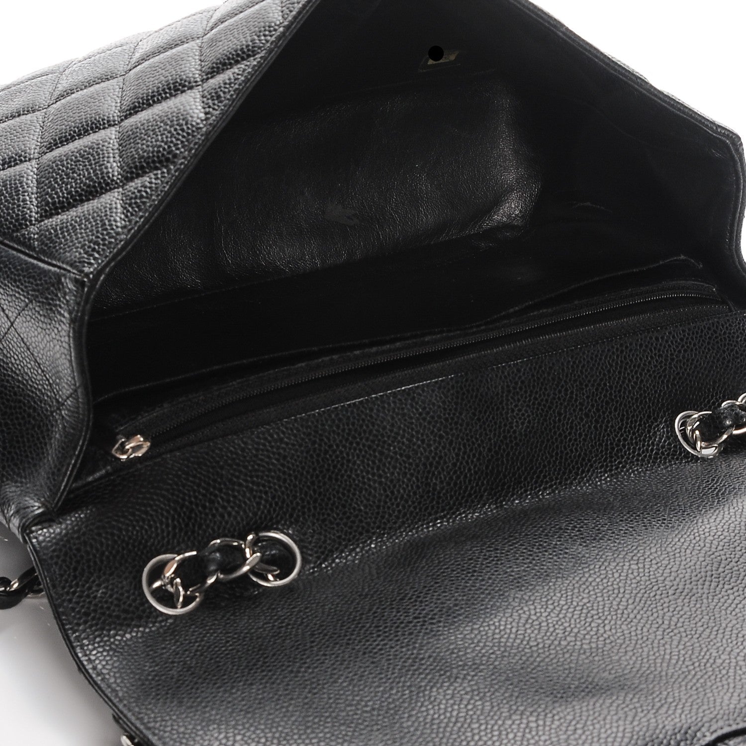 Chanel Caviar Quilted Jumbo Single Flap Black 5 of 8