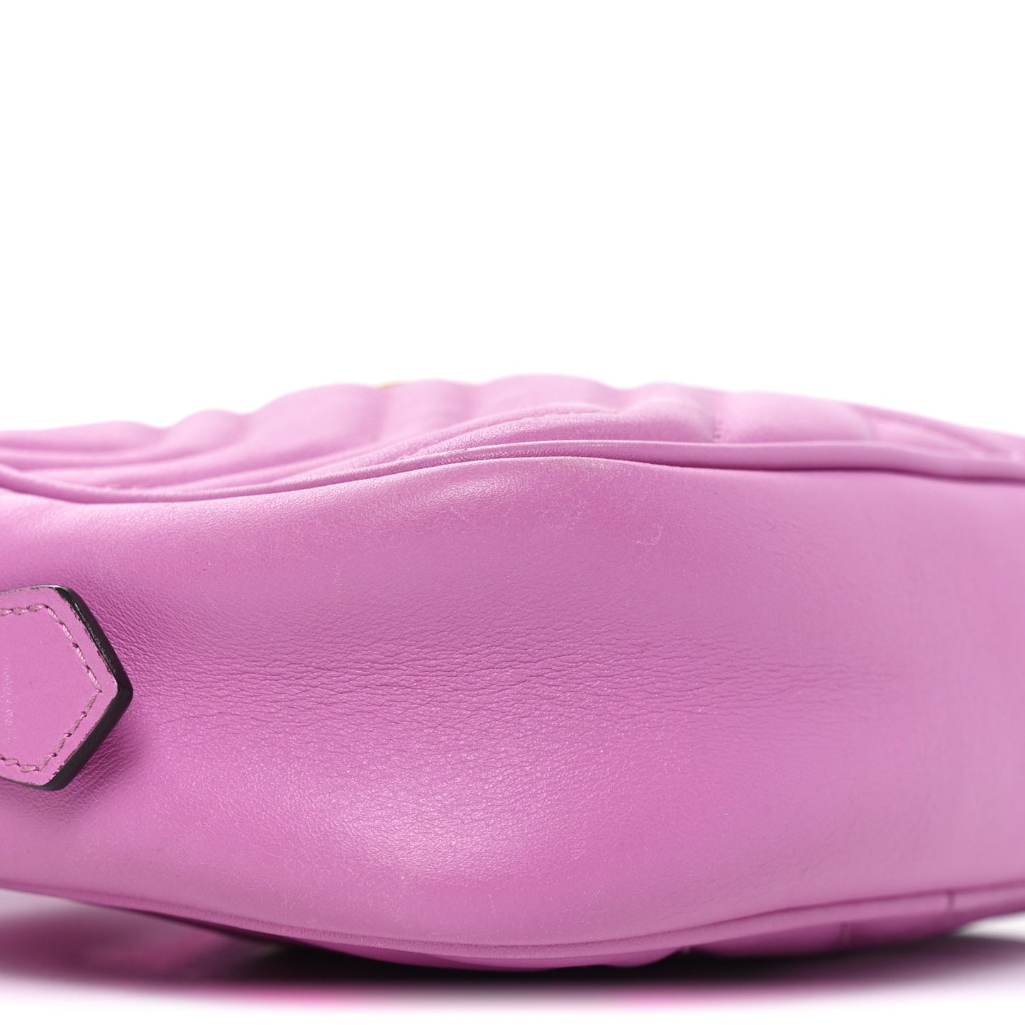 Calfskin Matelasse Mini GG Marmont Chain Shoulder Bag Candy Mousse
