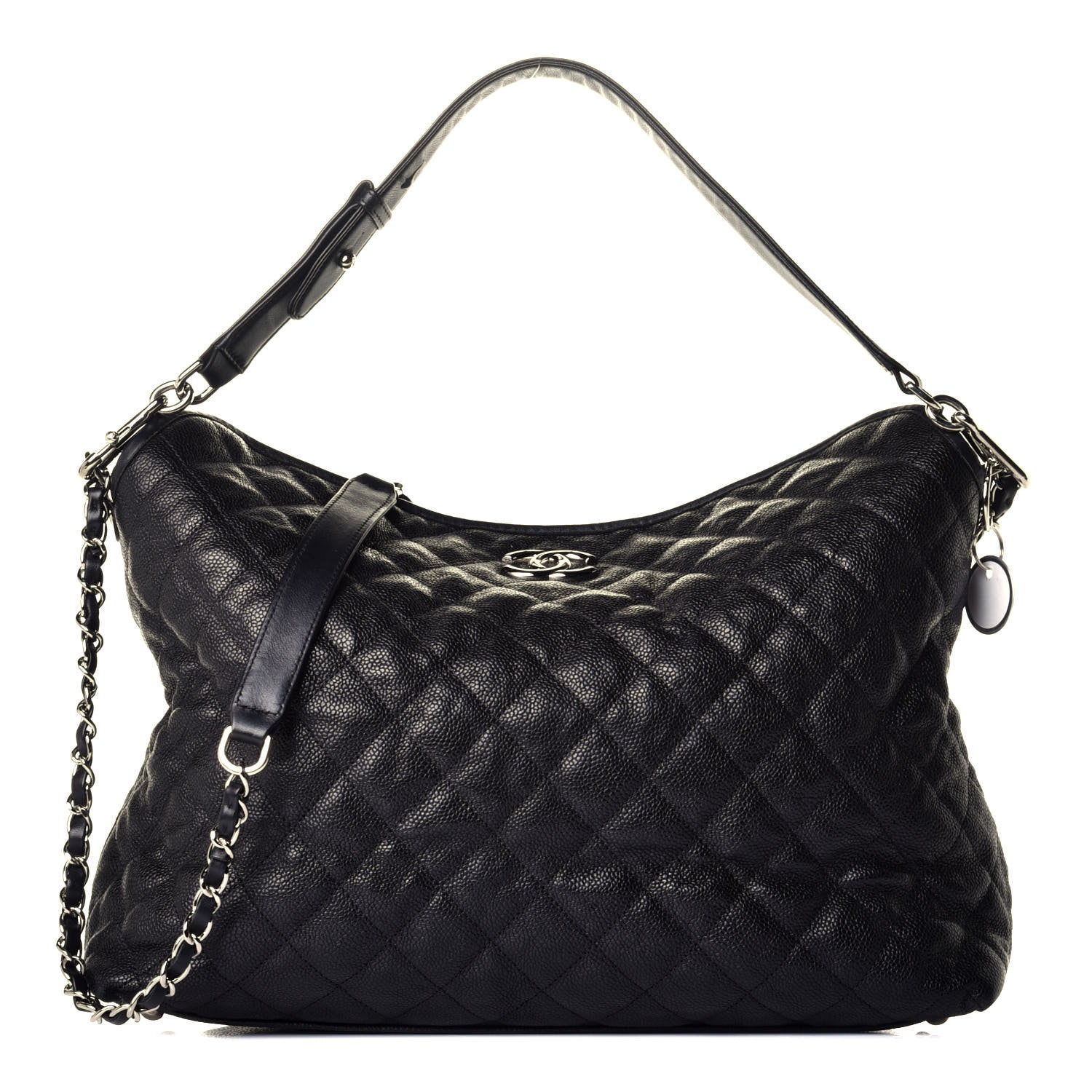 Chanel Caviar Quilted French Riviera Hobo Black 1 of 10