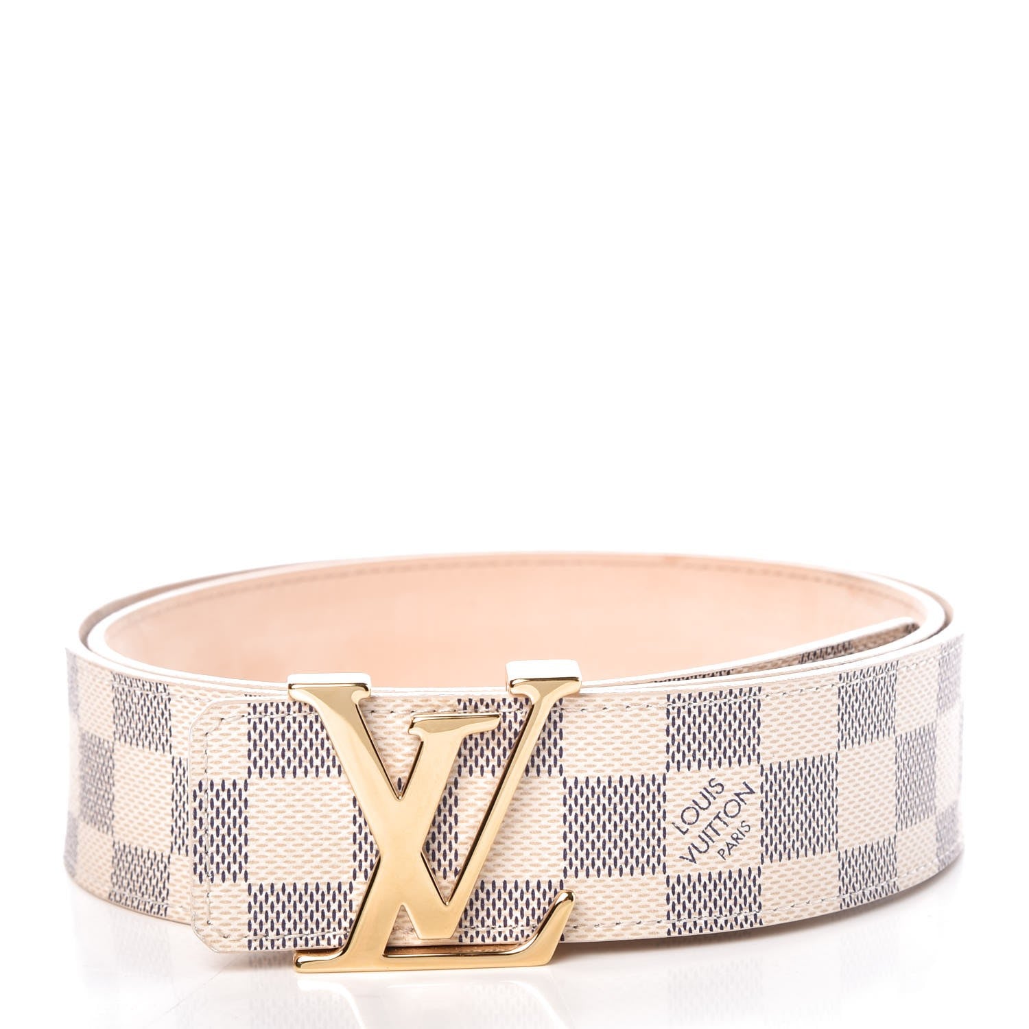 Louis Vuitton Damier Azur LV Initiales Belt 95 38 1 of 12