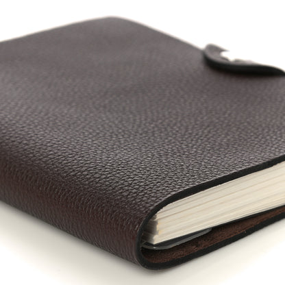 Hermes Togo Ulysse MM Notebook Cover Chocolate 10 of 12
