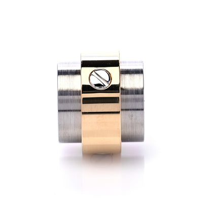 Cartier 18K Yellow Gold Stainless Steel Santos Barrel Pendant 4 of 5