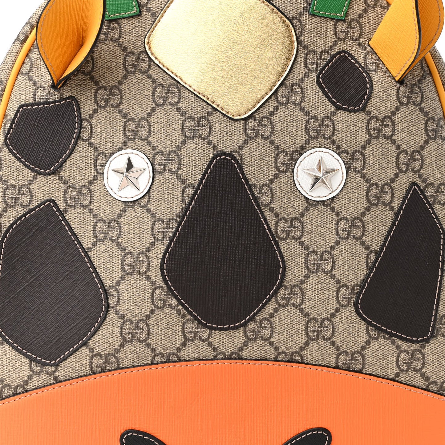 GG Supreme Monogram Kids Giraffe Backpack Ebony Multicolor